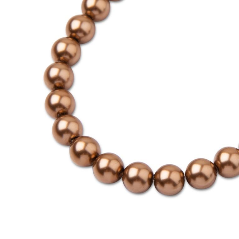 Preciosa kulatá perla MAXIMA 6mm Pearl Effect Bronze