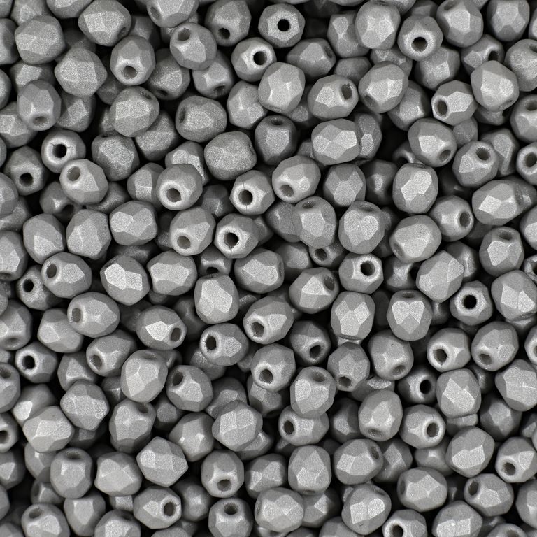 Manumi české broušené korálky 3 mm Titanium