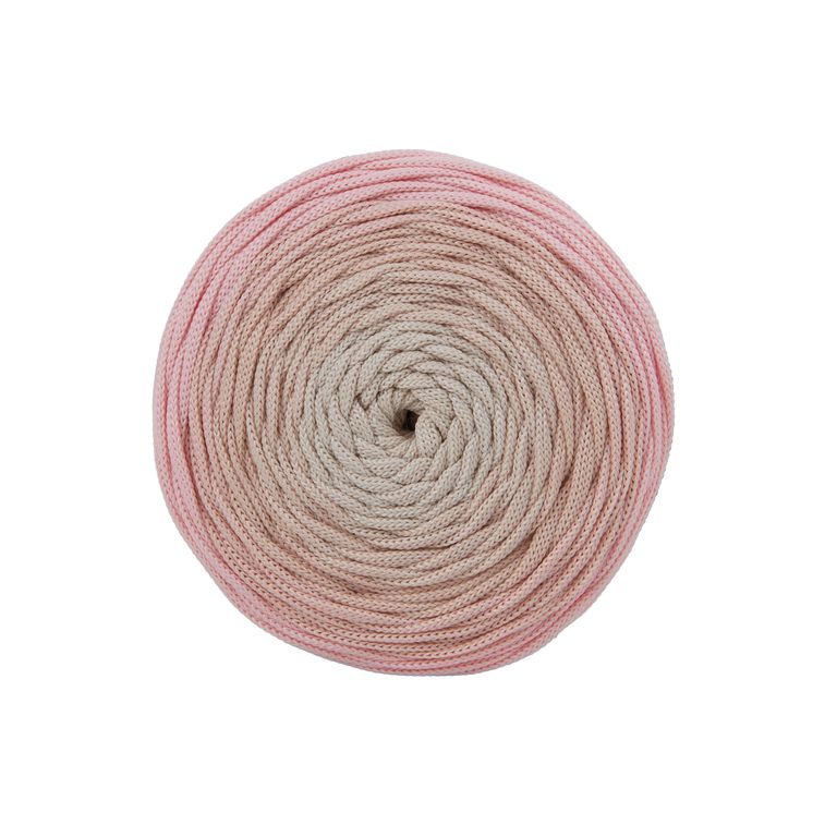 Manumi crochet polyester cord 5 mm ombré pink