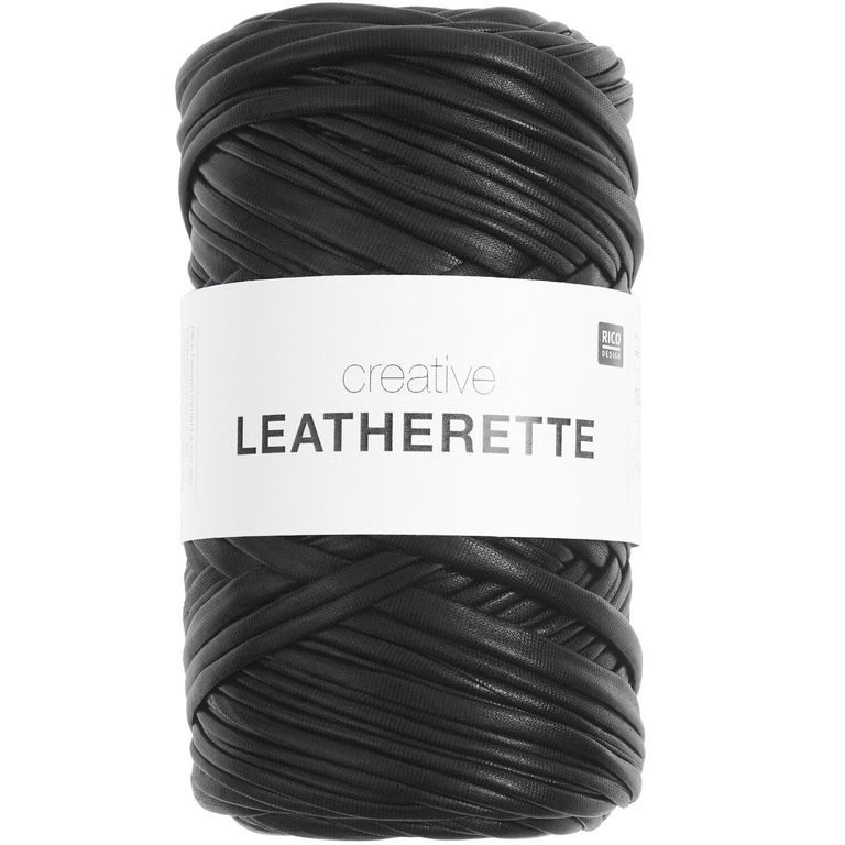 Rico design háčkovacia priadza imitujúca kožu Creative Leatherette čierna
