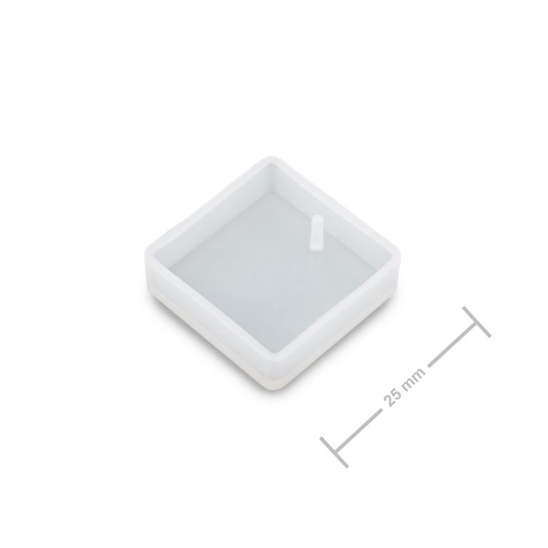 Silicone mould for crystal resin square pendant 25mm