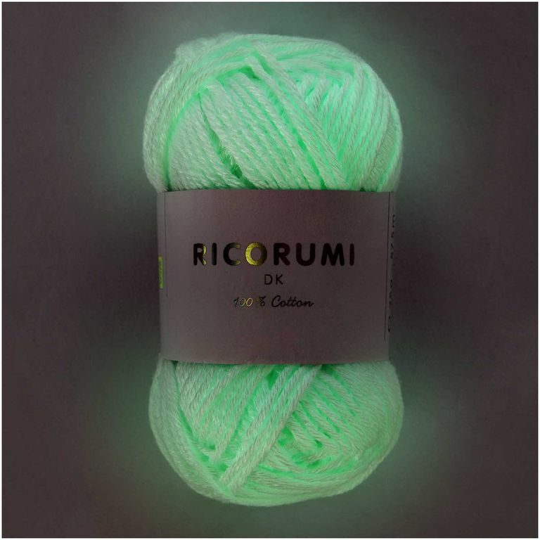 Rico design háčkovací příze Ricorumi dk bílá svítící ve tmě