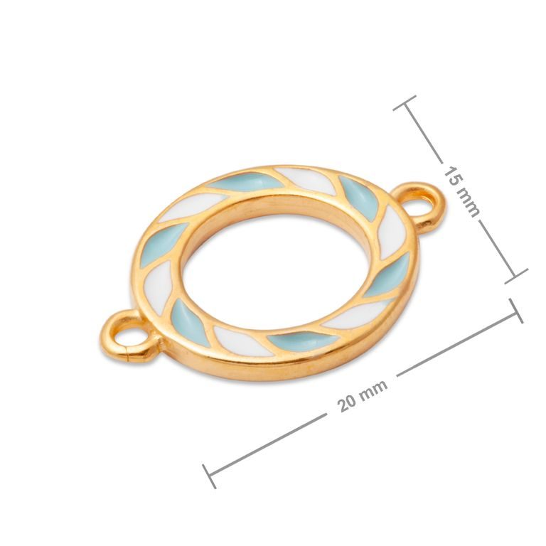 Manumi connector circle 20x15mm gold-plated