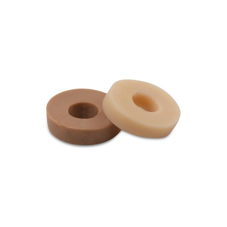 Heishi polymer beads beige and brown