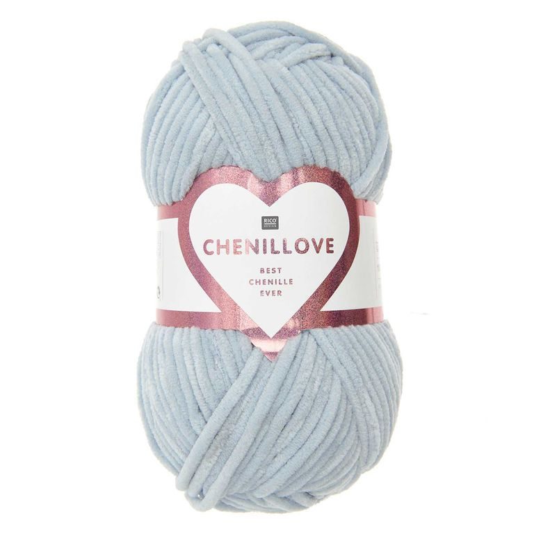 Chenille yarn Chenillove colour shade 010 light blue