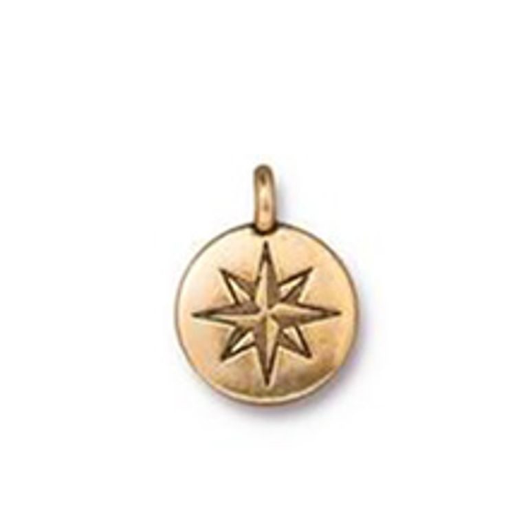 TierraCast pendant Mini North Star antique gold