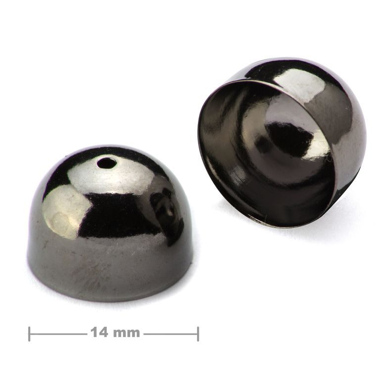 Plain bead cap 14mm anthracite