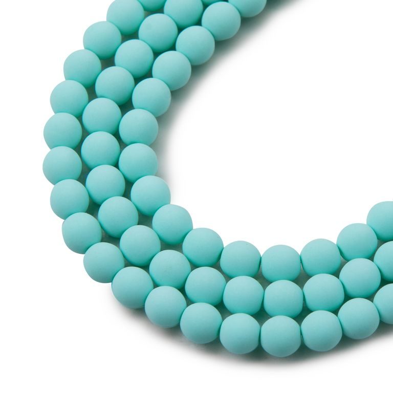 České stláčané korálky Estrela BONDELI 6 mm soft mint