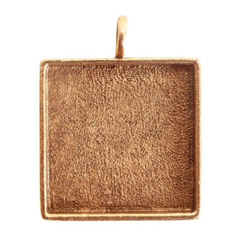 Nunn Design pendant with a setting square 34x26mm gold-plated