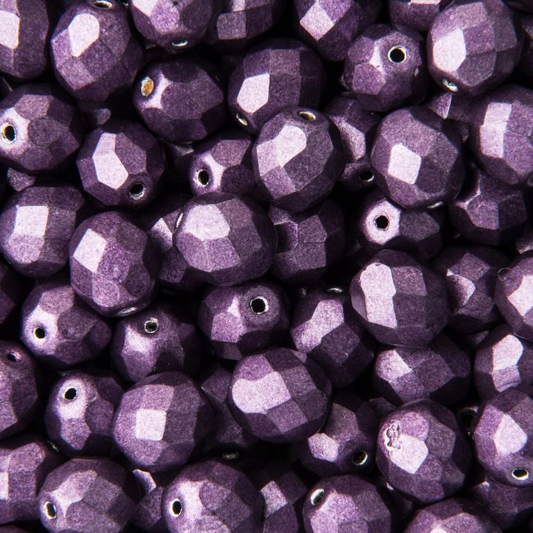 Manumi české broušené korálky 8 mm Metallic Tawny Port