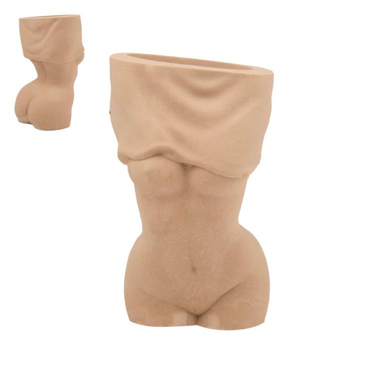 Silicone mould for casting creative clay Female torso 76x64x102mm