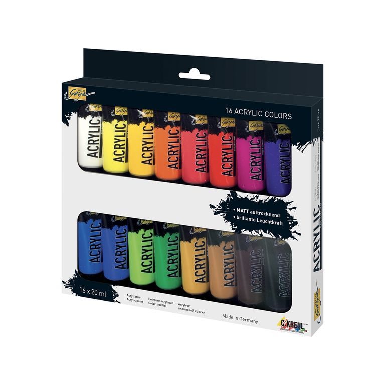 Acrylic paints set Solo Goya 16 colours 16x20ml