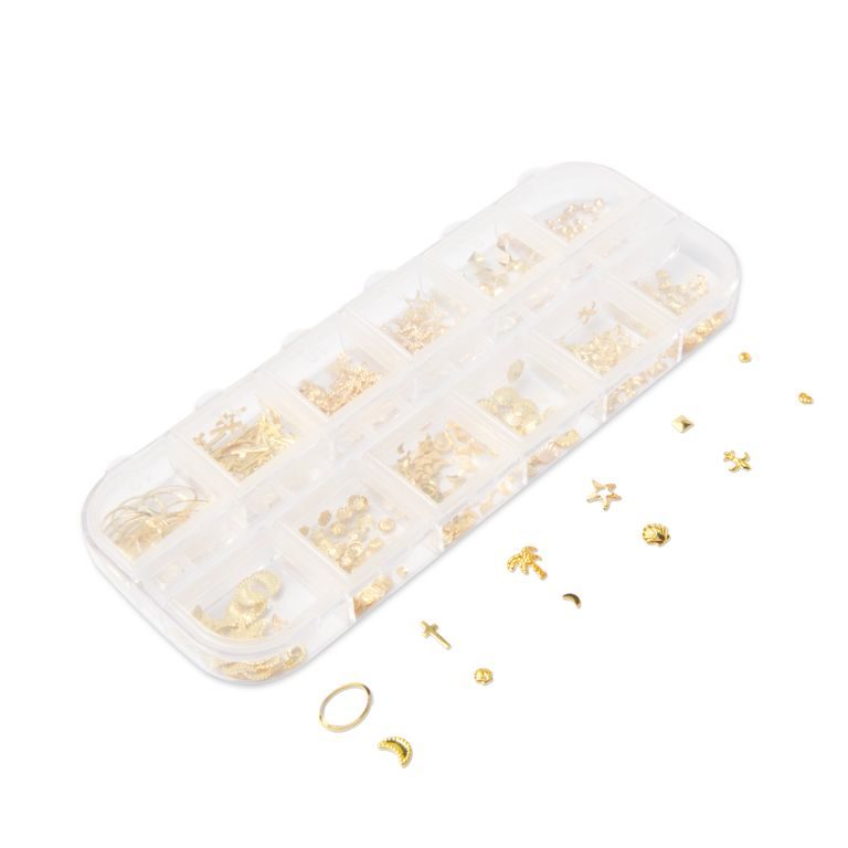 Set of 12 various shapes for decorating jewellery gold No.3