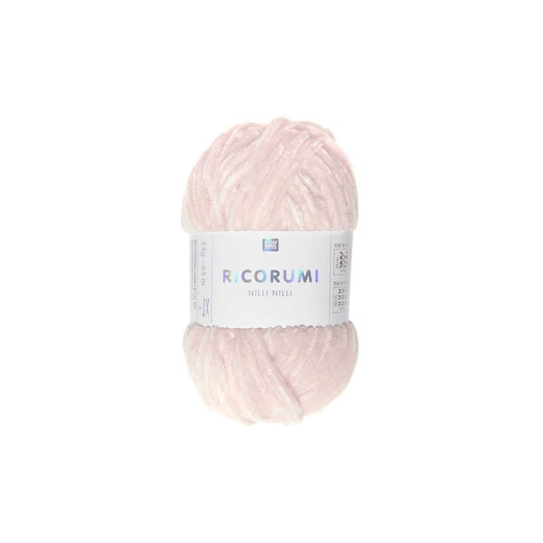 Chenille yarn Ricorumi Nilli Nilli colour shade 006 light pink