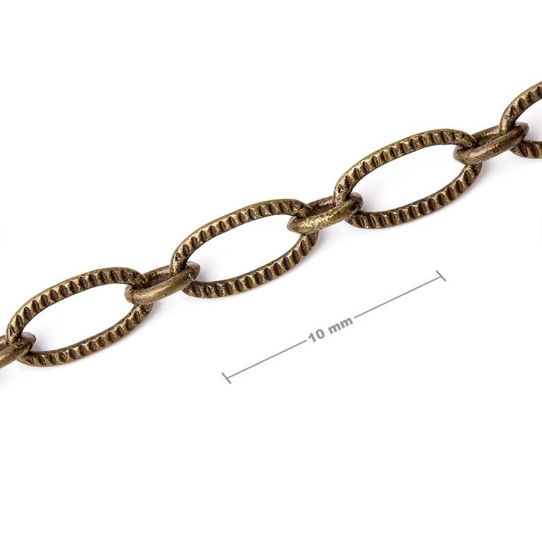 Unfinished jewellery chain antique brassný No.73