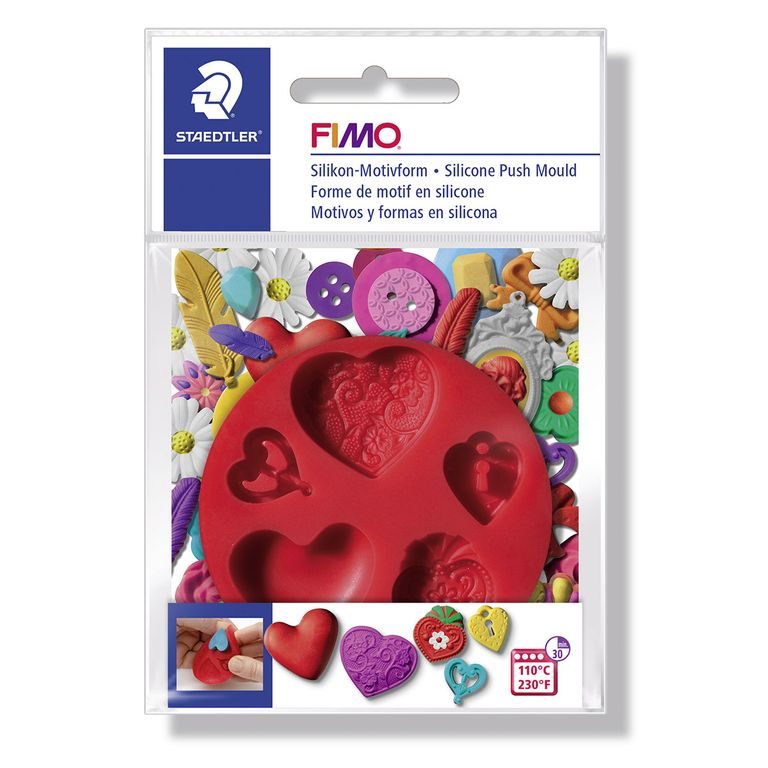 FIMO silikonová vytlačovací forma Srdce