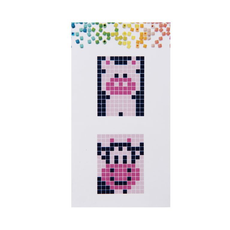 Pixel kľúčenka prasa alebo krava