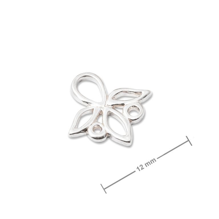 Amoracast connector wakerobin flower 12mm silver