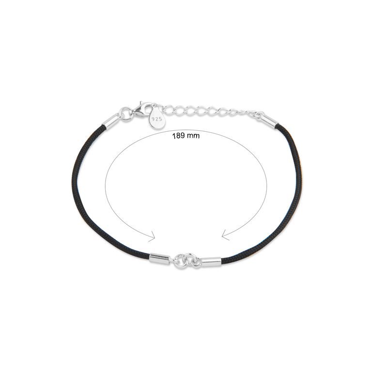 Silver bracelet for a connector black No.1159