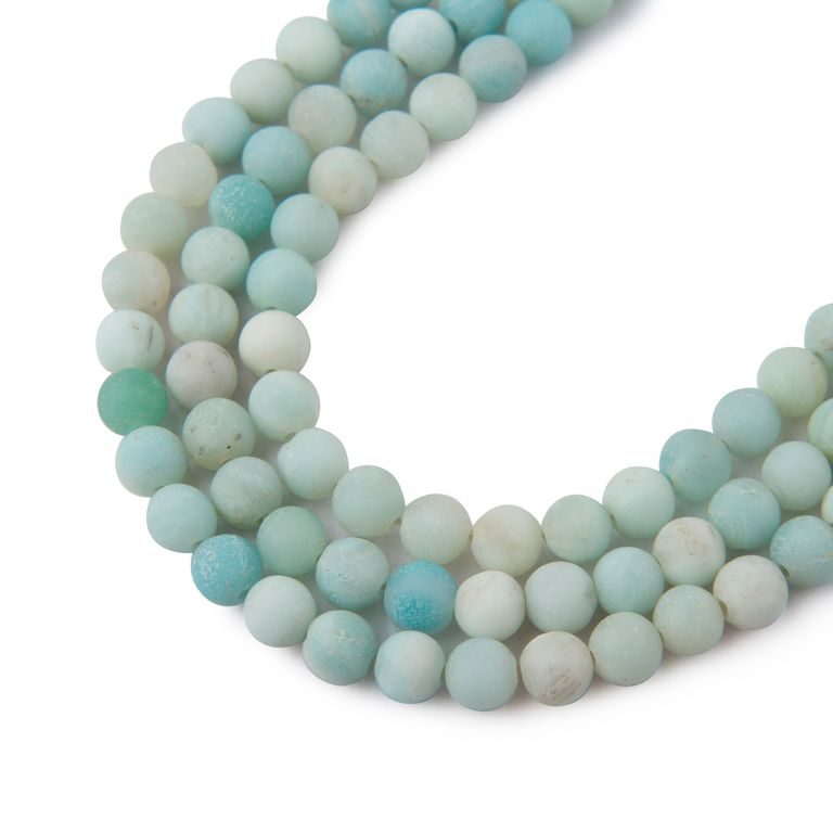 Blue Amazonite beads matte 4mm