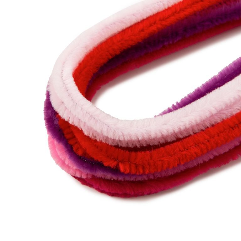 Chenille wires 50x0,8cm 10ks pink