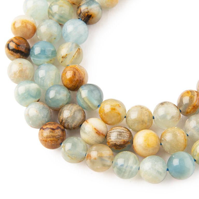 Blue Calcite Beads beads 8mm
