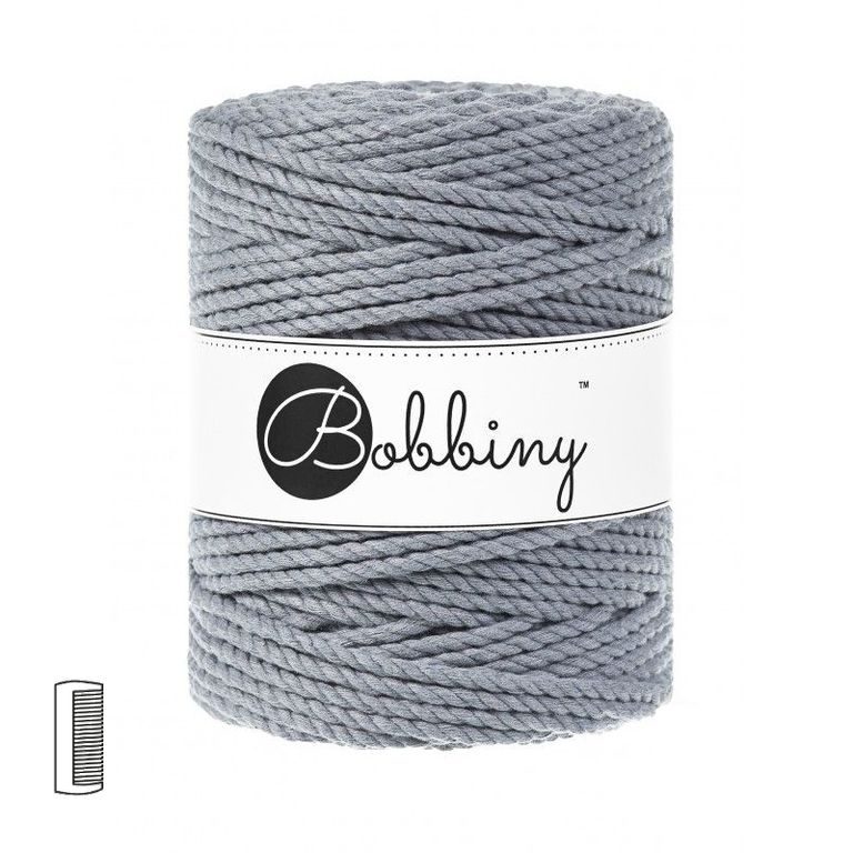 Bobbiny Macramé příze XXL 3PLY 5mm Steel