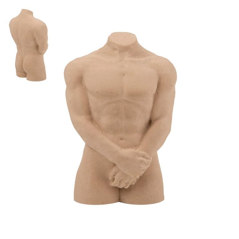 Silicone mould for casting creative clay Male torso 62x97mm