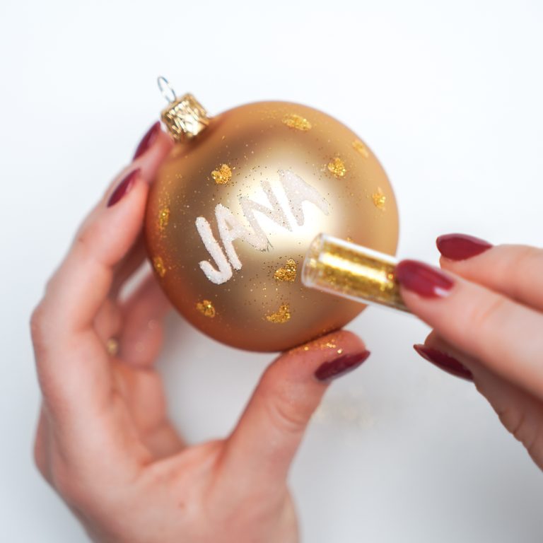 Manumi kreativní sada na dekorování vánočních ozdob zlatá