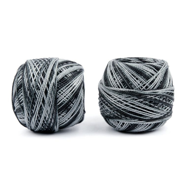Pearl crochet yarn 85m ombre black