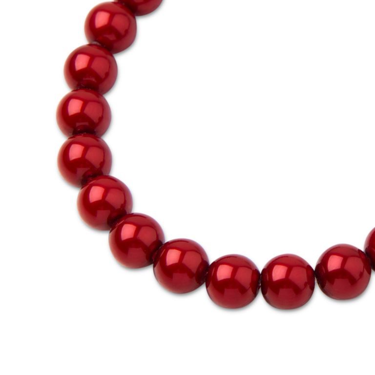 Preciosa perlă rotundă MAXIMA 10mm Pearl Effect Red