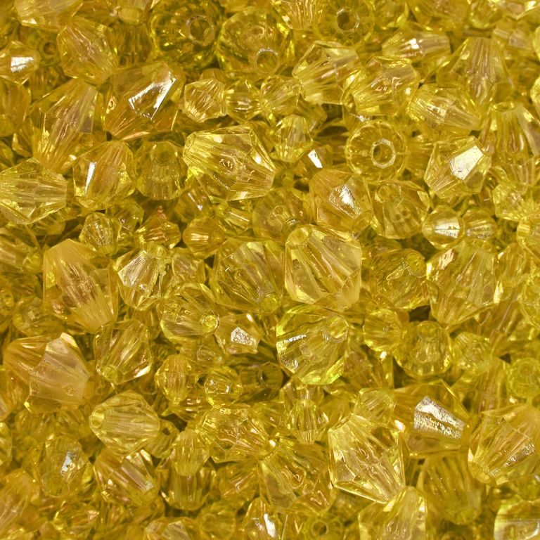 Acrylic faceted beads 4-8 mm yellow