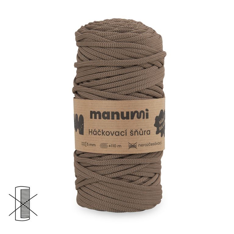 Manumi crochet polyester cord 5 mm mocha