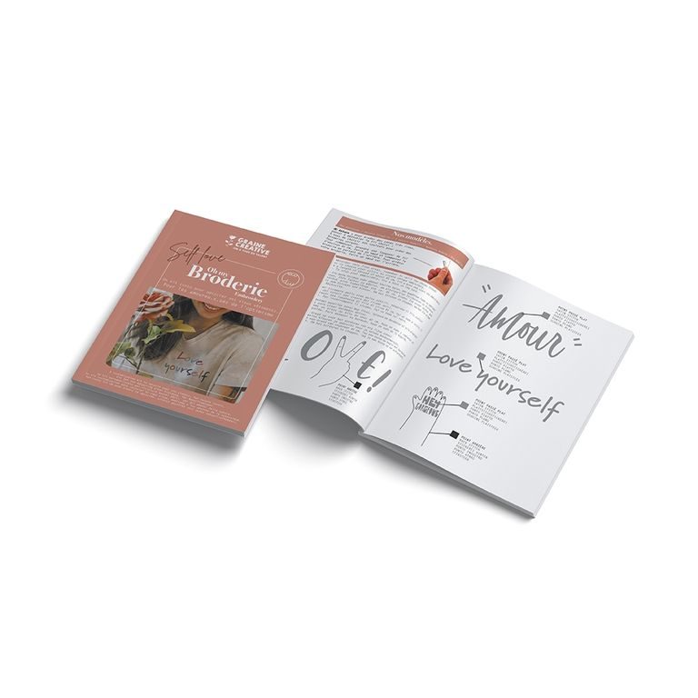 Set for upcycling clothes using embroidery Love yourself