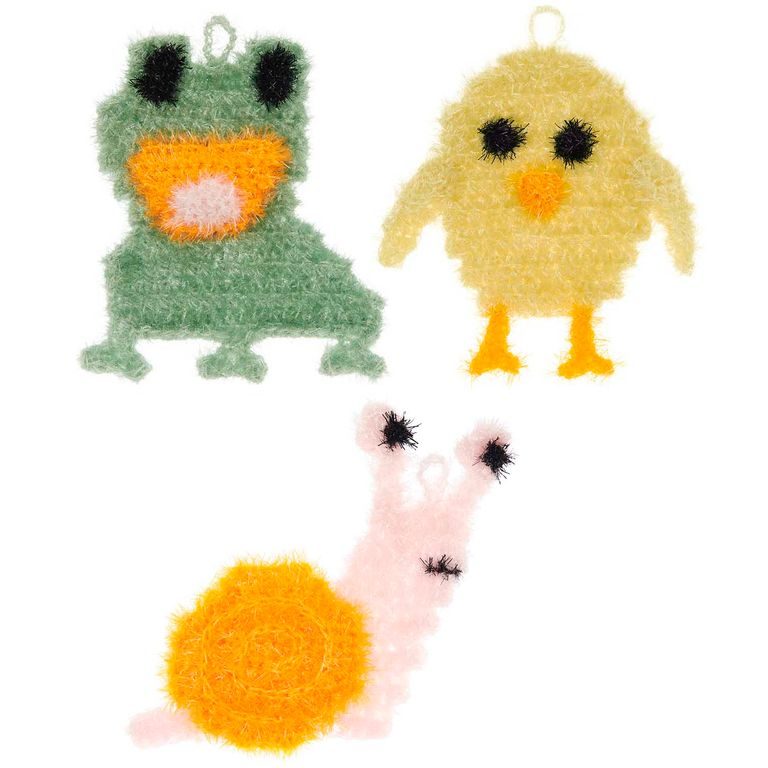 Rico design crochet set for making washcloths Creative Bubble Small animals
