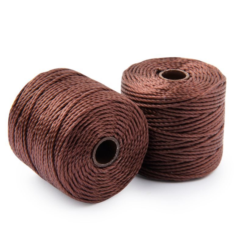 Nylon bead cord 0.9mm brown