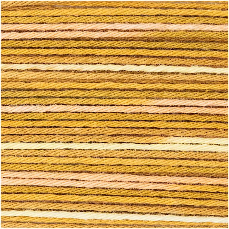 Háčkovacia priadza Ricorumi Print odtieň 002 horčica mix