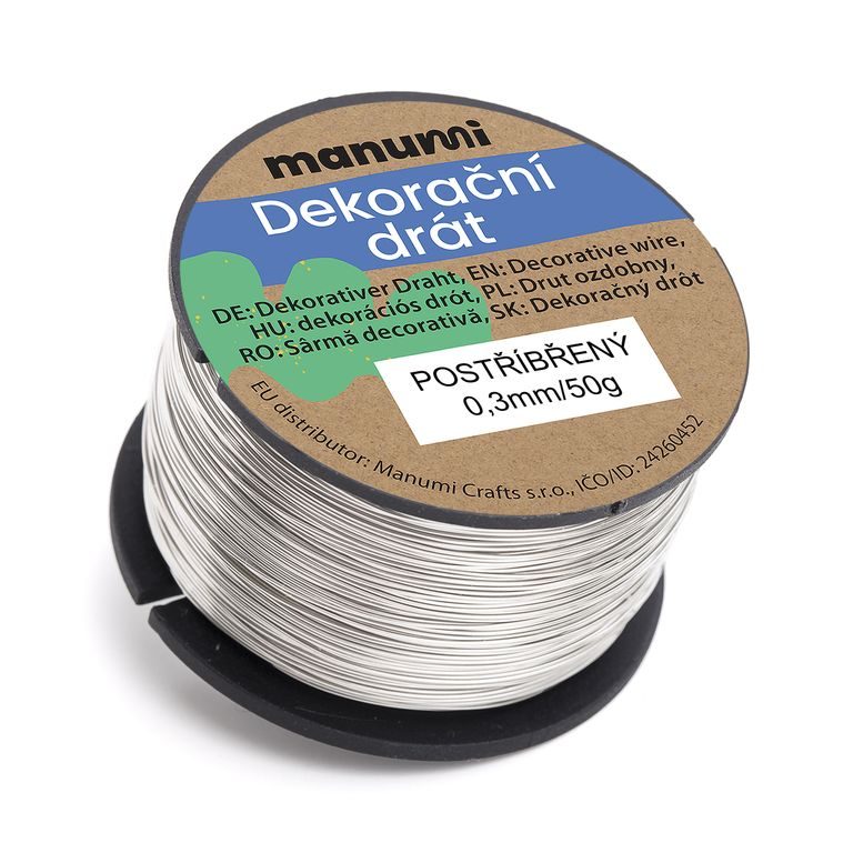 Postriebrený drôt 0,3 mm/50 g