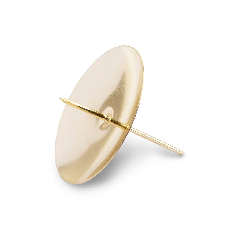 Candle holder with a spike ø6.5cm in the colour of gold 4pcs