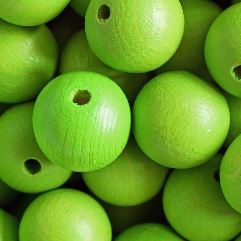 Czech wooden beads round 16mm light green No.157