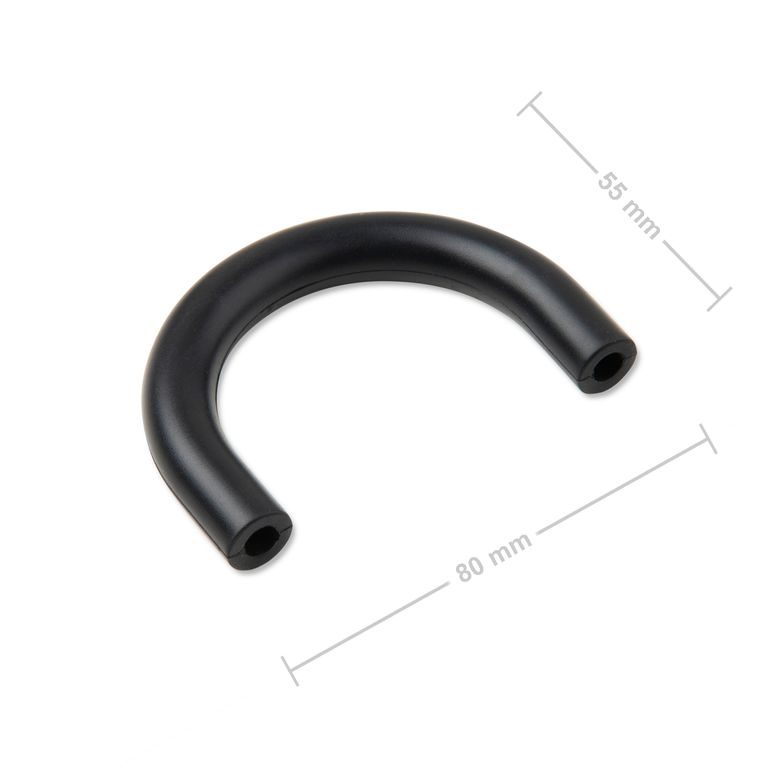 Silicone U-shaped teether Black