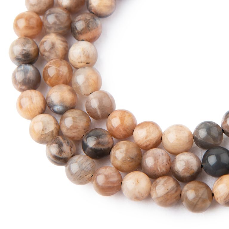 Black Sunstone beads 8mm