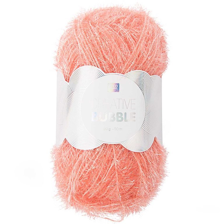 Rico design háčkovací příze na výrobu žínek Creative Bubble odstín 005 melounová