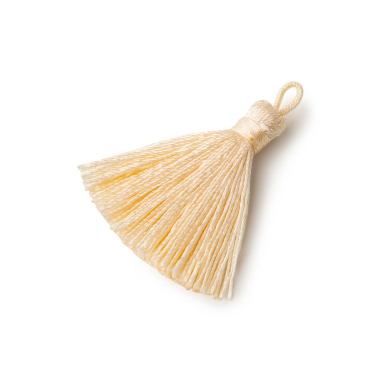 Jewellery tassel 3.5cm beige