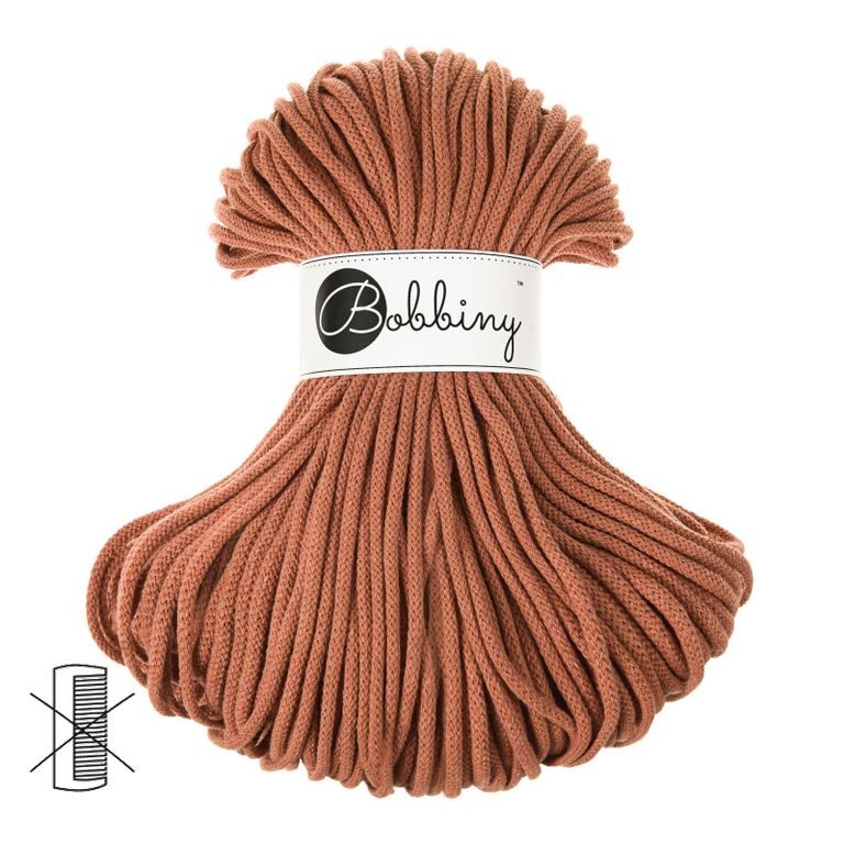 Bobbiny macramé šnúra Premium 5mm Terracota