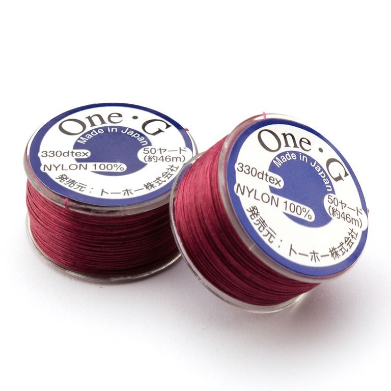 Toho One-G nylon beading thread bordó No.5