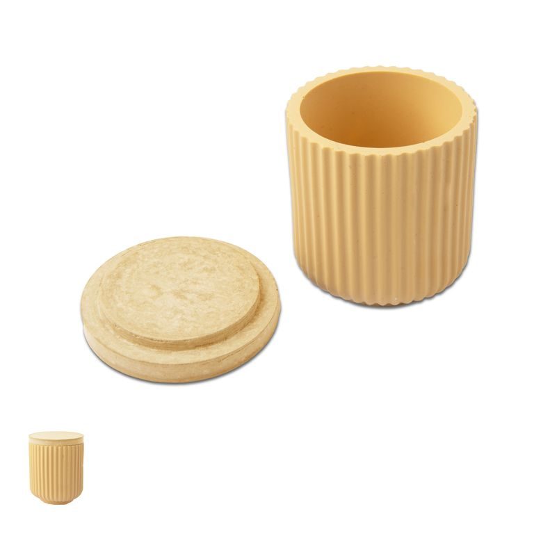 Silicone mould for creative clay notched container with a lid
