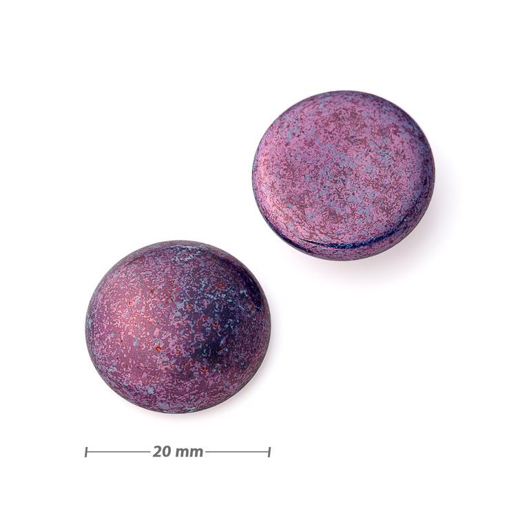 Czech glass cabochon 20mm vega