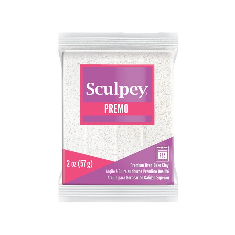 Sculpey PREMO mrazivo biela s flitrami