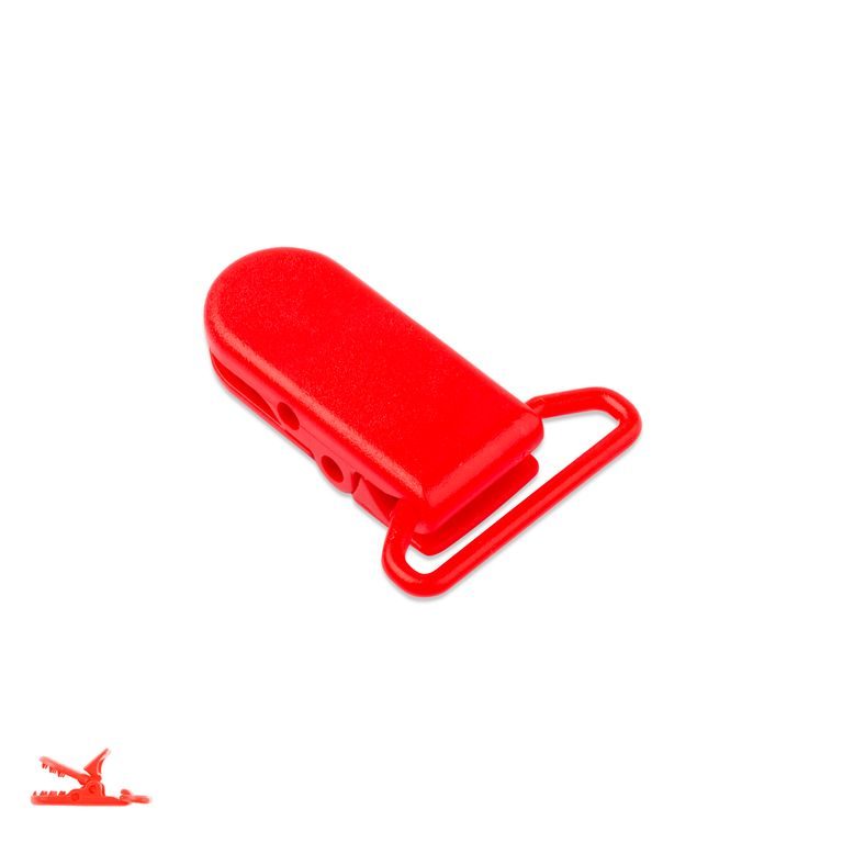 Plastic dummy clip 37x16x9mm Cheeky Red